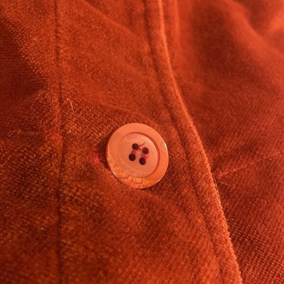 Vintage Velvety Burnt Orange Gotcha Covered Blazer Jacker Small - Picture 3 of 5